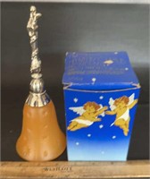 AVON BOTTLE W/BOX-HEAVENLY CHERUB HOSTESS BELL/