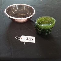 Pyrex Bowl, Small Green Bowls