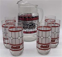 Coca Cola Pitcher and Glasses