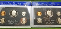 2-1983 US PROOF COIN SETS