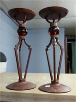 2 Tall Candle Holders