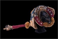 African Tribal Dan Mask with Headdress