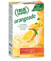 Qty 12 True Orange Mango Orangeade 10 Packets