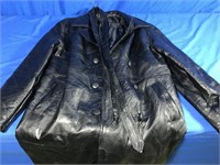 PATCH LEATHER COAT