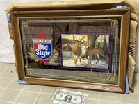 Vintage old style beer advertising white tail