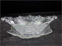Cambridge "CHANTILLY" Etched Dish & Leaf Plate