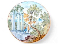 18th Century Small Castelli Majolica Plate