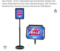 Sign Holder - 8.5x11 Adjustable Sign Stand