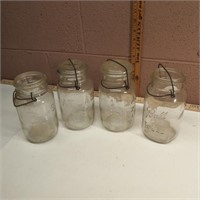 Early Jars/2 With Glass Lids
