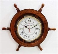 Antique Marine 18\ Wooden Ship Wheel Clock
