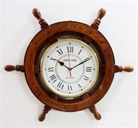 Antique Marine 18\ Wooden Ship Wheel Clock