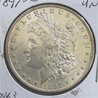 1897O Morgan Dollar UNC BU MS