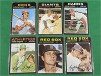 Lot 1971 baseball cards, Johnny bench