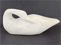 HAND CARVED WOOD DUCK - 20" LONG X 9" TALL