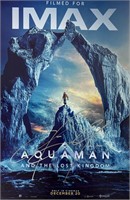 Autograph COA Aquaman Mini IMAX Poster