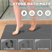 Stone Earth Shower Mat, Non-Slip Super Absorbent