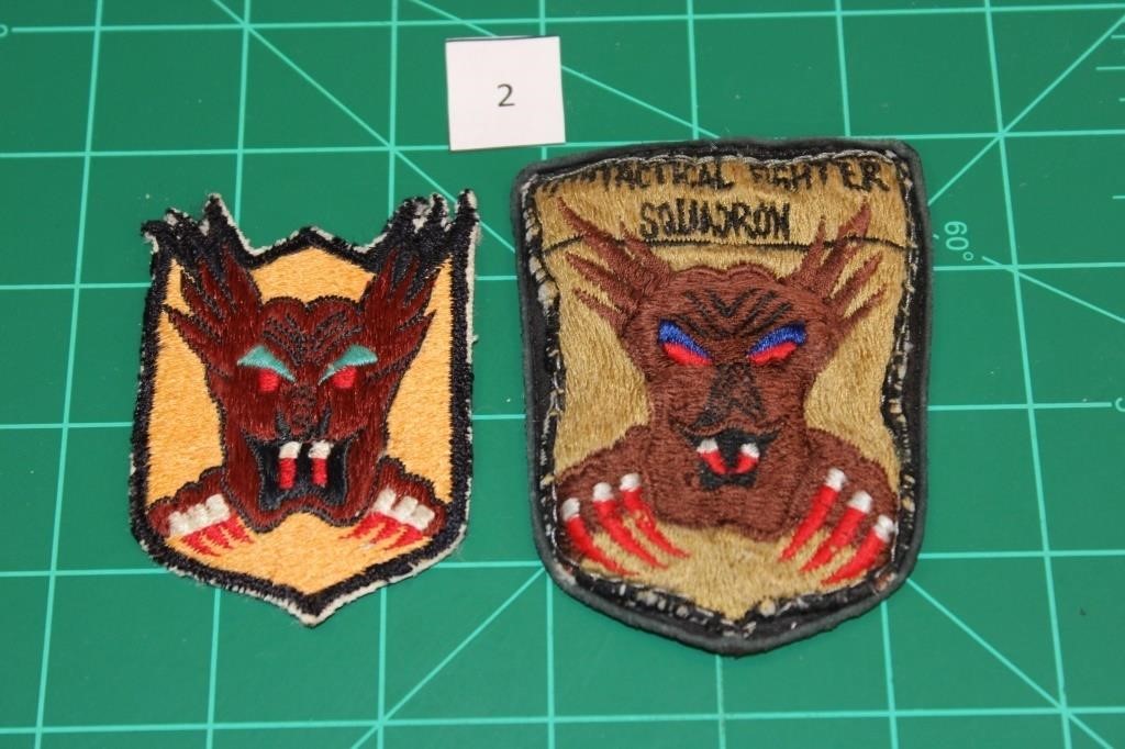 7th Tactical Fighter Sq (2 Patches) Vietnam USAF P