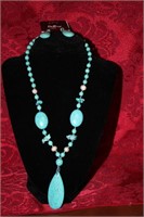 Chinese faux turquoise necklace
