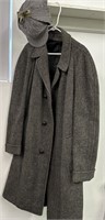 Vintage 'Hair Tweed' English Coat w/Cap See