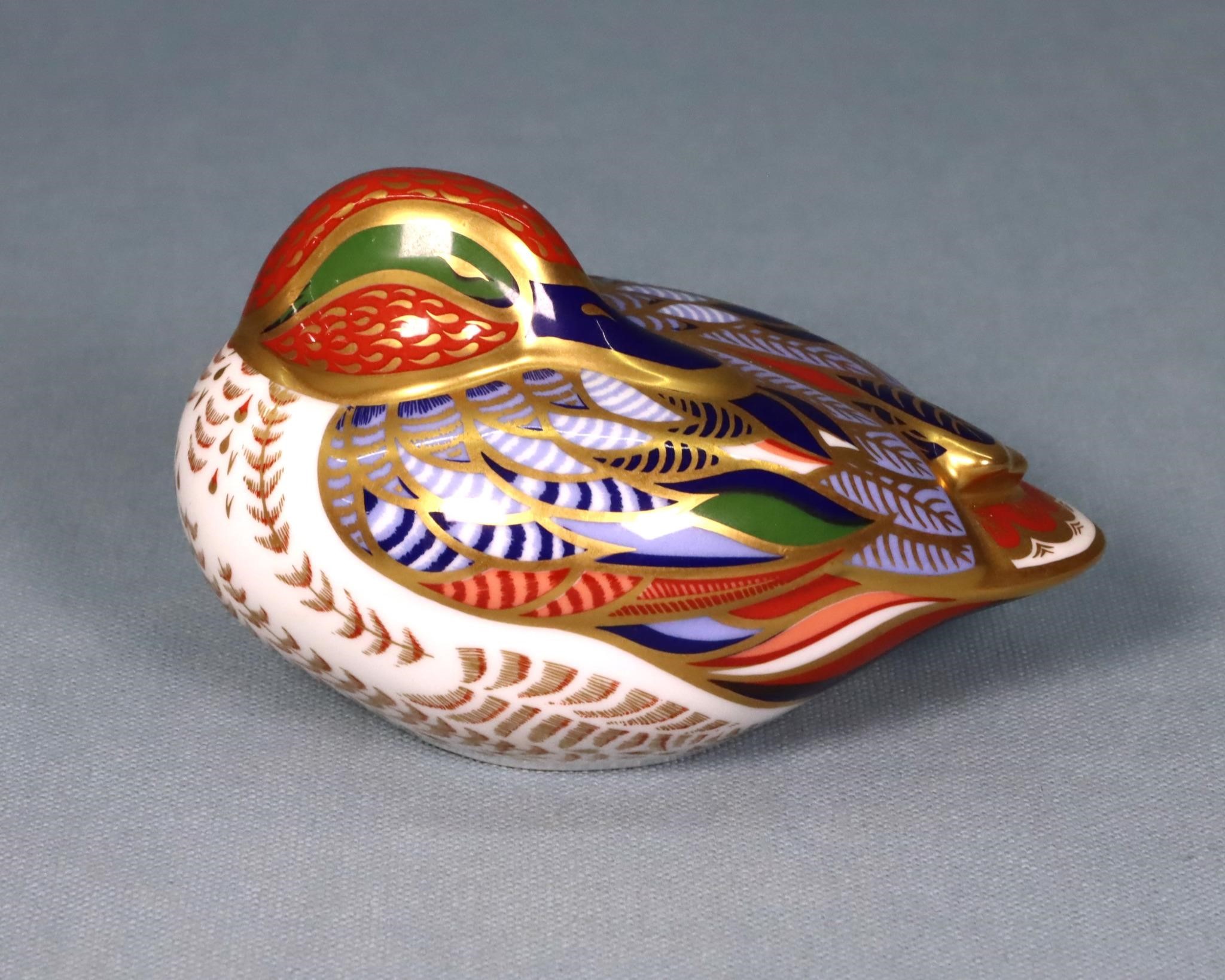 Royal Crown Derby Imari Duck Paperweight