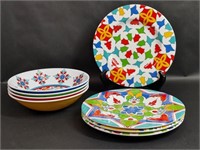 8 Turkish Tile Design Melamine Bowls & Plates