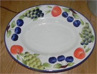 Made in Italy Fruit Motif Turkey Platter