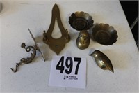 Brass Hangers, Birds & (2) Coasters (B1)