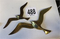 Pair of Solid Brass Birds (B1)