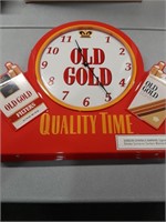 >Old Gold cigarette clock store sign
