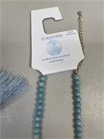 Semi precious turquoise long necklace
