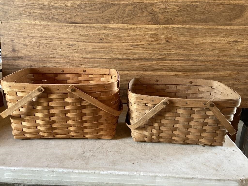 2 longaberger  baskets