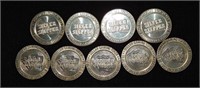 1965F Silver Slipper & 1966F Four Queens Tokens