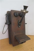 Antique Oak Stromberg-Carlson Wall Phone