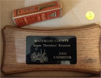 Waterloo County Steam Threshers 2002 Plaque &