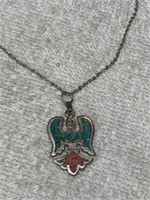VINTAGE TURQUOISE AND CORAL PHOENIX FIREBIRD