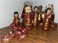 14pc Mexican Folk Art Clay Nativity Set