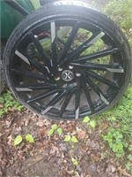 2 tires and rims size in pic