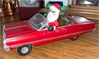 Vintage Gemmy Santa & Reindeer 1964 Chevy Impala