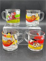 Vintage McDonalds Garfield Glass Cup Mug Jim Davis