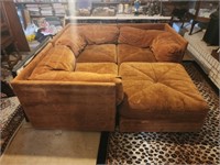 Large brown sectional sofa