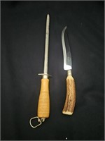 8" Boker Carving Knife w/ Antler Handle