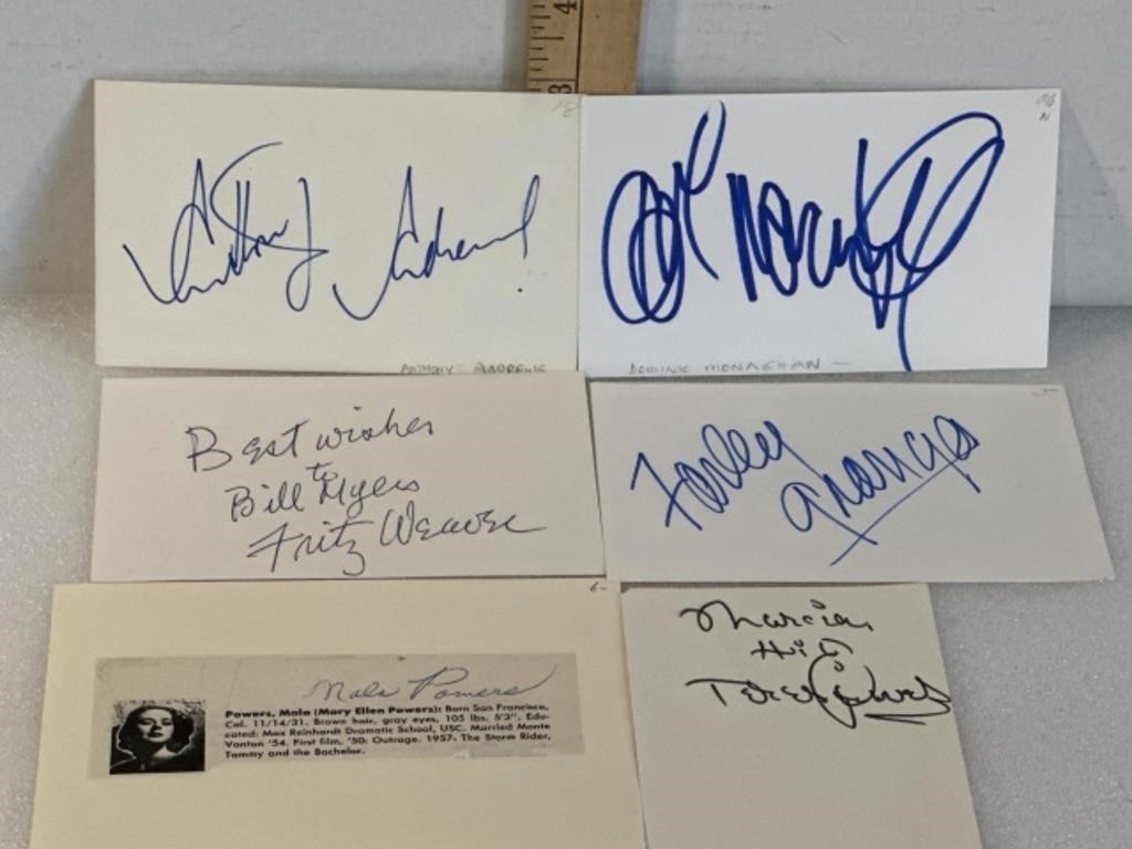 Collection of famous signatures, including Fritz