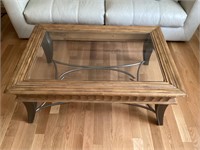 Glass top coffee and end table