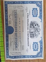 Cna financial Corp stock certificate