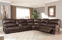 Ashley Hallstrung 6-PC  PWR REC Leather Sectional