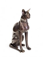 EGYPTIAN REVIVAL BRONZE CAT BY "EDWARDS"