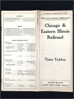 1918 Chicago & E. Illinois Railroad Time Tables