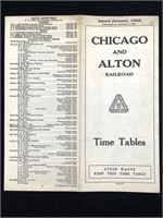 1922 Chicago & Alton Railroad Time Tables