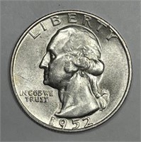 1952-S Washington Silver Quarter Uncirculated BU