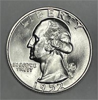 1952-D Washington Silver Quarter Uncirculated BU